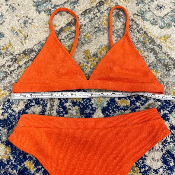 NWOT Ribbed Orange Bikini Set - Picture 6 of 10
